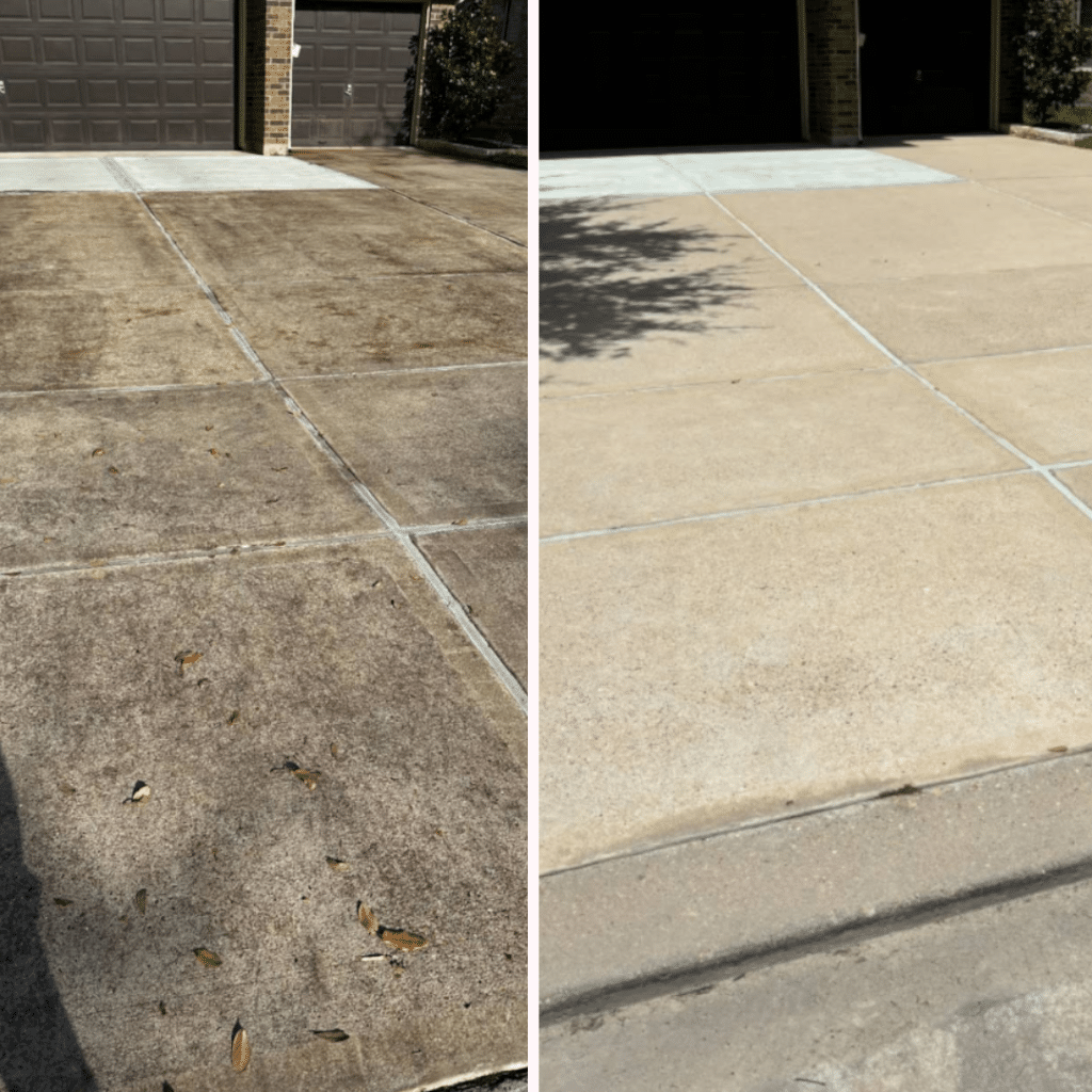 concrete driveway cleaning